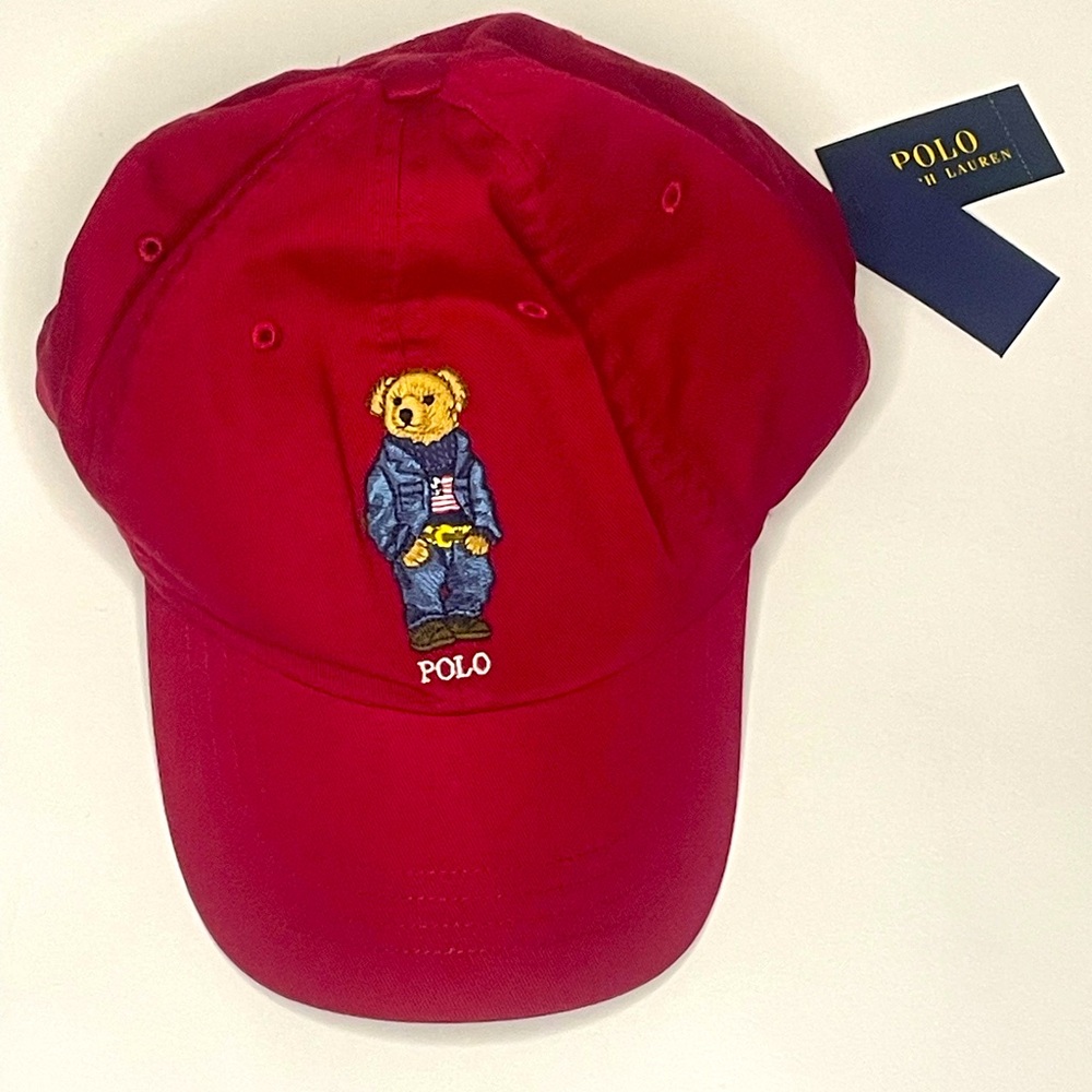Polo Ralph Lauren Red Cap with Bear Embroidery